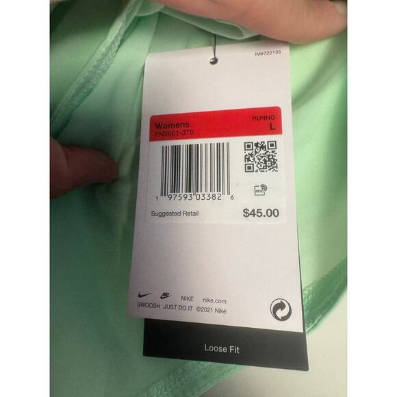 Nike Women's Dri-FIT Mid-Rise 3 inch Lined Shorts NWT Size Large Vapor Green - Picture 9 of 12